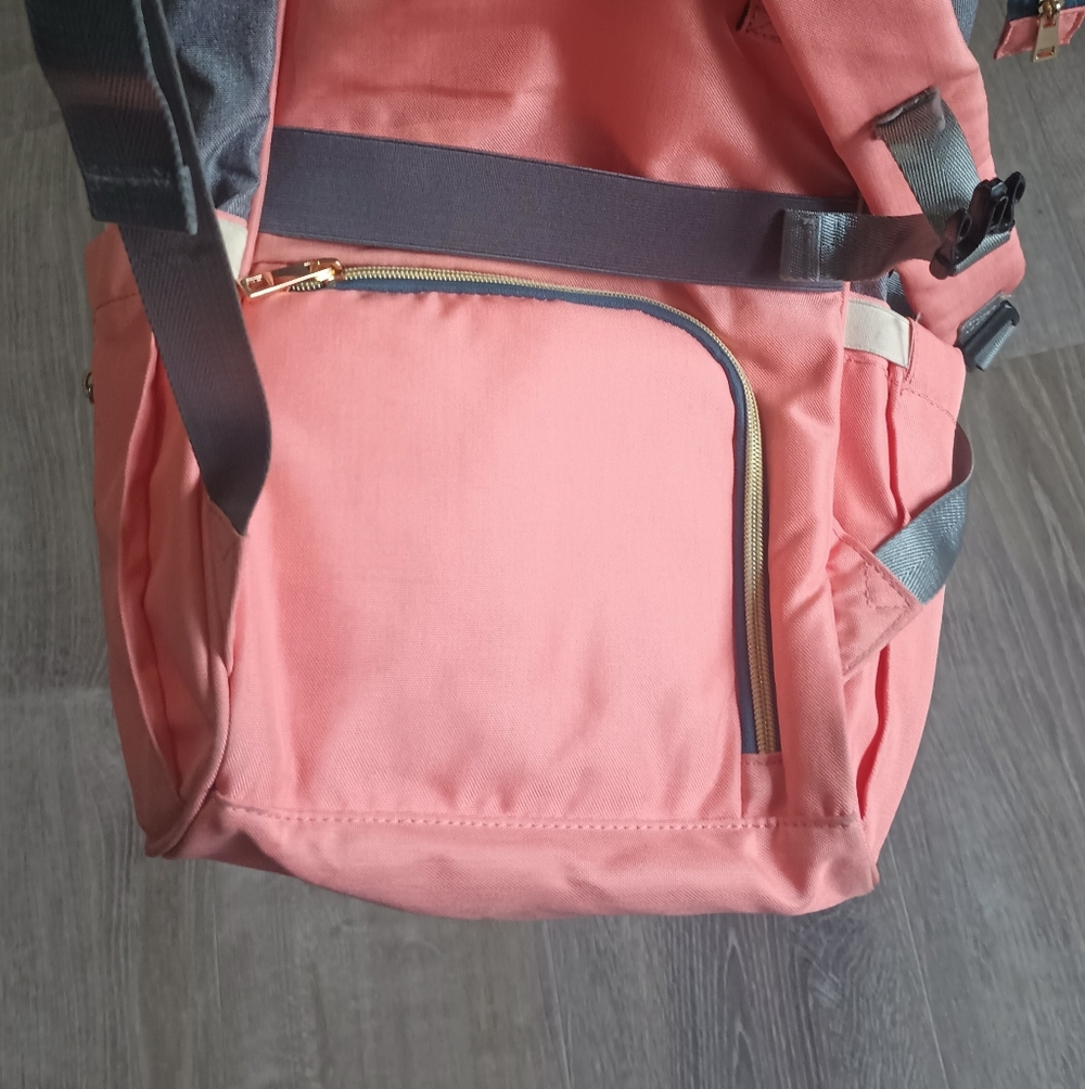 Zounich Multipocket Diaper Bag (Orange/Grey) A- - Picture 7 of 11